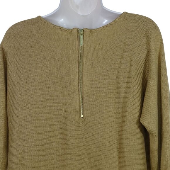 Michael Michael Kors Brown Sweater Knit Top Women Size M Dolman Long Sleeve - Picture 4 of 10